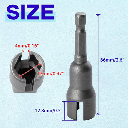 SPEEDWOX 2PCS Power Wing Nut Driver Set 1/4 Inch Hex Shank Steel Drills Bits Wing Nuts Drill Bit Socket Wrenches Tools Slot Set For Panel Nuts C Hook Bolts Eye Screws Q-Hanger