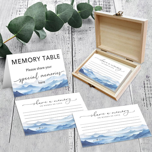 50 -A05 Share A Memory Card for Celebration Of Life - Pcs Memorial Cards, Memory Box for Graduation Wedding, Funeral
