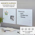 ECR4KIDS Magnetic Dry-Erase Glass Board, 17.5in x 17.5in, Wall-Mounted Whiteboard, 2-Pack, White Waves