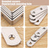 18-Pack 2 inch L Shape Corner Brackets, Stainless Steel Metal Angle Braces for Wood Furniture, Heavy Duty Black Shelf