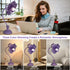 NewAoNaSen Lighting 3 E26 Bulb, Begonia Flower Table Lamp for Bedroom, Colors Flower Reading Light with Cute Desk Lamp