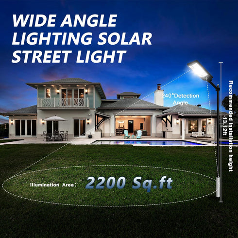 Lights,448LEDs 20000LM IP66 Viruhaka Solar Outdoor Street Lights with Hight Brightness, Waterproof Security Flood