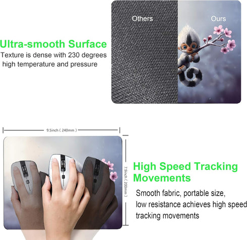 Cute Animal Mouse Pad, Personalized Design Mousepad for Laptop Computer Office Decoration Accessories Gift