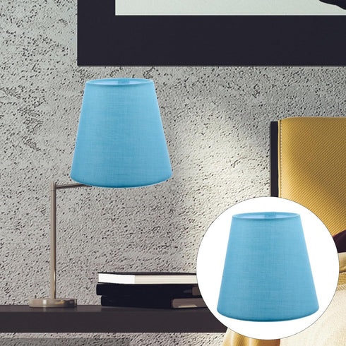 CTIRCHIU Fabric Lamp Shade Clip-On for Table Lamps and Floor Lights, Small Light Blue Fabric Lampshade Replacement