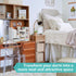 NUTIKAS Desk Shelves Desktop Organizer Shlef - White Office Organization for Top of Desk Organizers and Accessories
