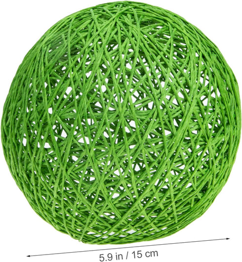 DIYEAH Paper Sphere Lamp Shade Green Decorative Light Cover for Ceiling Table and Floor Lamps Warm Atmosphere Bedroom