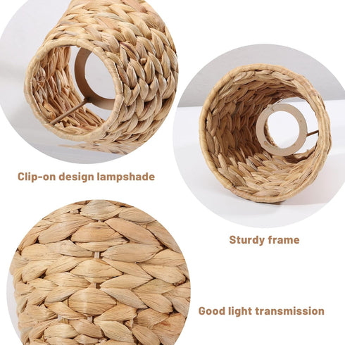 3 Horsetail 1.6 inch PCS Clip-On Chandelier Lamp Shades Cone Lamp Shades Replacement Clip on Lamp Shade for Floor Lamp