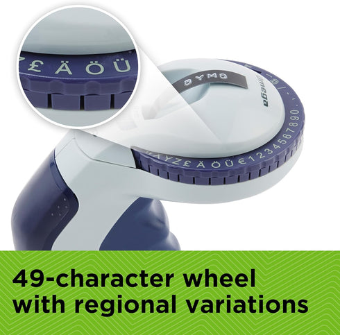 Dymo Omega Embossing Label Maker with 3 Label Tapes, Ergonomic Design for Home, DIY & Crafting