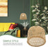 21cm Cabilock Bamboo Woven Lamp Shade, Handmade Weave Lampshade Natural Wicker Chandelier Lamp Cover Boho Lamp Shades