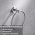 Brushed Nickel Toilet Paper Holder and Hand Towel Ring Set - 2 Pieces Bathroom Hardware Accessories