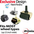 iPrimio No Lift Bed Stoppers, 4 Pack Black Solid Rubber to Prevent Sliding Furniture