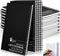 Lewtemi 15 Pack Small Left Handed Notebooks - 8" x 5", 50 Sheets, College Ruled, Black Wire Bound for Lefties