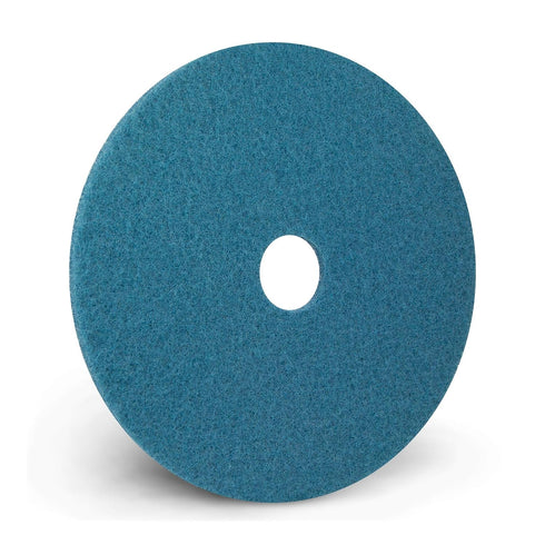 16" 3.25" 5 100% Americo Blue Cleaner Floor Pad, Diameter, Center Hole, Pads/Case, Machine Cleaner Floor Pads