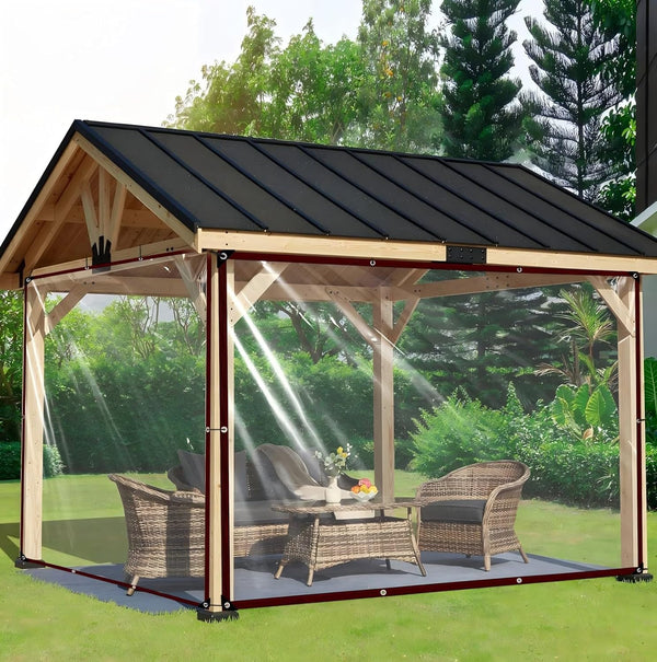 TBXWLRF Clear Tarp - Heavy Duty Waterproof - with Grommets Small Tarp, 6x12ft