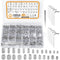 VIGRUE 1105PCS 25 Sizes Metric & SAE Set Screw Assortment Kit, 304 Stainless Steel, M3 to M8 and 1/8-40 to 5/16-18