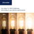 FLSNT 40W Equivalent Dimmable Vintage LED Edison Bulbs, 4W ST19 Amber Glass, 2200K Warm White, 400LM, E26 Base, 6 Pack