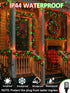 240LED 4th 95FT Smart of July String Lights App Controlled, Waterproof Red White and Blue Lights, Patriotic RGB Color