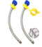 12inch Flexible Toilet Water Supply Line, Stainless Steel Braided Hose, 3/8 Female Compression x 7/8 Female Ballcock,