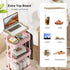 DTK 3 Tier Metal Utility Rolling Cart - Storage Organizer Cart with Table Top and Side Bags