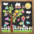 Whaline 116Pcs Spring Bulletin Board Decorations Set Colorful Tree Flower Bird Butterfly Cutouts