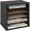 Ballucci 5 Tier Adjustable File Organizer Paper Sorter, Office Desk Organizer, 13 5/8" x 9 1/4" x 12", Black