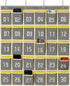 Loghot Numbered Classroom Sundries Closet Pocket Chart, 30 Pockets Gray, Wall Door Hanging Organizer for Cell Phones