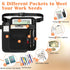 Solaradgy Premium Server Pouch, Beautyflier Waist Apron for Cash Adjustable Belt Waitress Apron with Pockets & Buckle