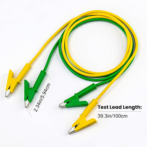 KAIWEETS 5PCS Alligator Clips Electrical Test Leads Set, 15A Heavy Duty Jumper Wires with Protective Clips