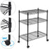 3-Shelf (24L 14W 31H) SUPER DEAL Adjustable Heavy Duty Storage Wire Shelving Unit with Wheels, Metal Organizer Wire