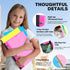 WOT I Telescoping Project Organizer 2PCS, Refillable 3 Ring Binder Pocket Folder with Custom Cover, Pink