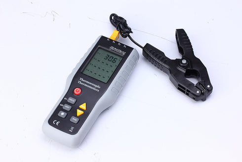 TL0005 Pipe Clamp Temperature Lead for K-Type Probe Thermocouple Sensor, -40~200°C/393°F