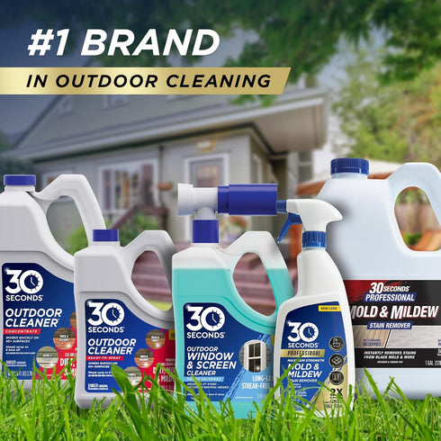 30 32 Oz. SECONDS Pro Mold and Mildew Stain Remover | Scrub Free | Brighter Results Instantly | Ready To Use | Fl.
