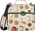 Fisyme Milk and Cookies Cute Zipper Binder 3 Ring with Zipper and Shoulder
