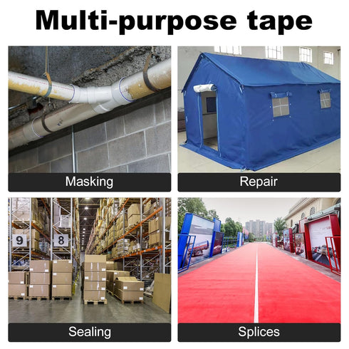 Strong Sticking Duct Tape, 2.75inX66FT Single Sided White Repair Tape for Home and Office