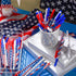 Eaasty American Flag Pens Bulk - Patriotic USA Gel Ink Pens for Independence Day, 4th of July Gifts (96 Pcs)