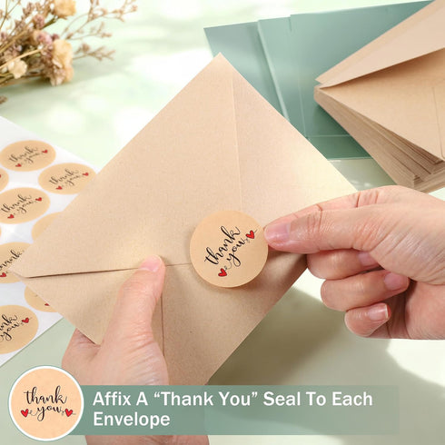 Yimomoyi 50 5.9x3.9 Inches Pk Thank You Cards, Thank You Cards & Notes with Envelopes | Pefect for Baby Shower Wedding