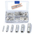 Wirefy 200 PCS Non Insulated Butt Connectors Kit - Uninsulated Crimp Wire Connectors for 24-8 AWG