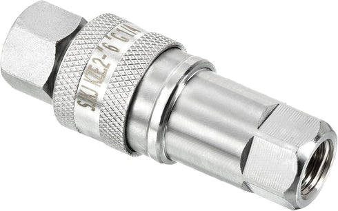 PATIKIL Hydraulic Quick Connect Coupler Set - Carbon Steel G1/4 Female Pipe Fitting Plug Adapter