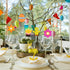 Cakina 6pc Chandelier Crystals Lamp Wooden Festival Pendant Easter Wooden Crafts Easter Egg Rabbit Party Decoration DIY