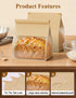 8.6"x4.3"x 11.0" Packaging (50, FireKylin Bakery Bags with Tin Tie Tab Lock Bread Bags for Homemade Bread Cookie Bags