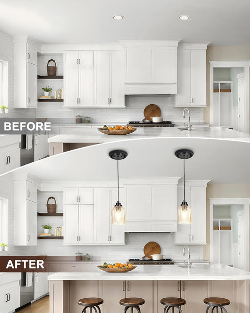 5" 6" E26 Luvkczc Recessed Can Light Conversion Kit for and Ceiling Fixtures - Pendant/Hanging Light Upgrade, Includes