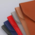 PU Leather Document Holder A4 File Folder with 3 Pockets, Waterproof Stylish Envelope Case with Snap Closure (Brown)