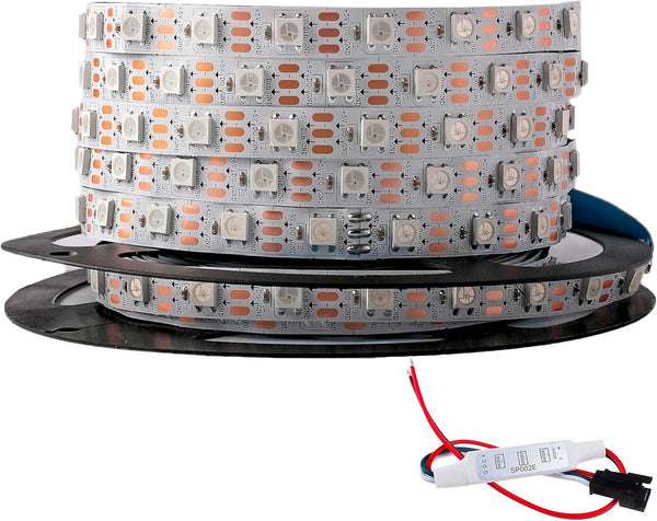 SVFISHKK WS2812B LED Strip SMD 5050 Individual Addressable 60Pixels/m 300Pixels RGB Pixel Strip