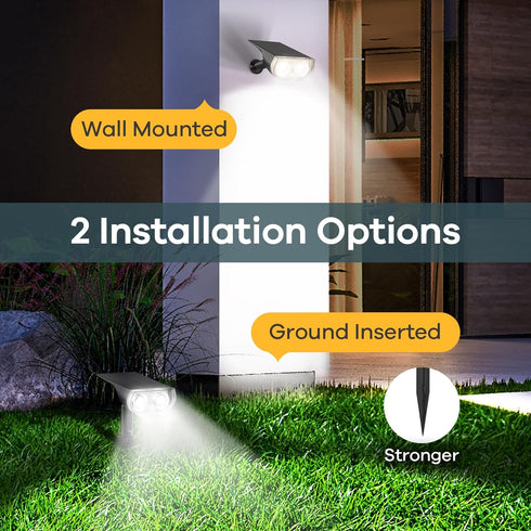 IP65, 3 2 Pack) Linkind Solar Lights Outdoor Waterproof StarRay Dusk-to-Dawn Outdoor Solar Lights, Lighting Modes Solar