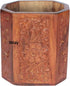 Floral Desk Supplies Organizer, Unique Mesh Pen Cups/Pencil Holder Wood Design for Kids, Office, and Home Decor Gifts