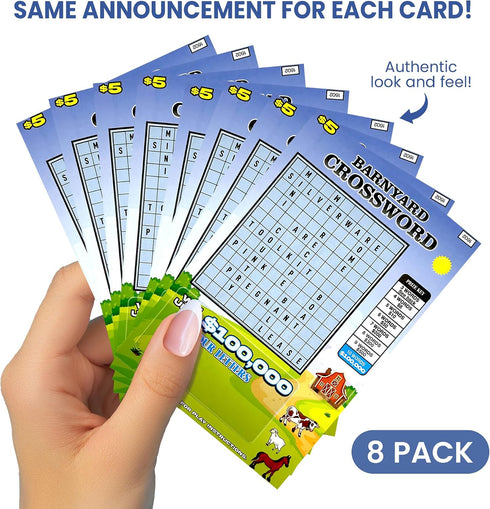 8 Easter & Spring Themed Pregnancy Announcement Fake Lottery Scratch Off Tickets, Great Idea for Pregnancy Reveal