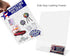 6 Pack 8.5" 11" 3.5" 2" Marketing Holders Acrylic Sign Holder x with x Business Card Pocket Slant Back Side Load Clear