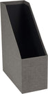 Bigso Box of Sweden Estelle Canvas Fiberboard Magazine Storage Box, Gray, 12.6" x 4.5" x 9.8"