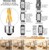 Dimmable E26 Bulb G16.5 Bulb 6W 60 Bulb AC120V 2700K E26 Bulb Bulbs 60 600lm 6Pack LiteHistory Edison Light Equal watt