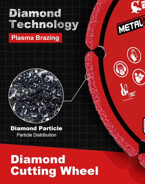EZARC Diamond Cutting Wheel 3 x 3/8 Inch for Metal, Cut Off Wheel with 5000+ Cuts on Rebar, Steel, Iron and INOX